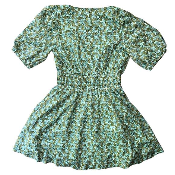 NWT On 34th Printed Cotton Summer Mint Green Mini Dress Medium - Picture 5 of 8